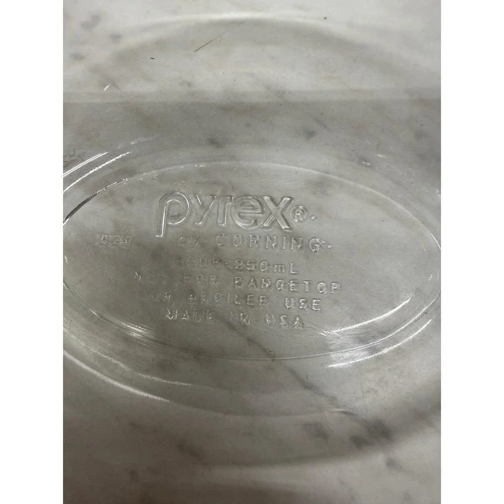 Pyrex by Corning 528 Clear Glass Oval Au Gratin Dish 1 Cup 250mL Made in USA